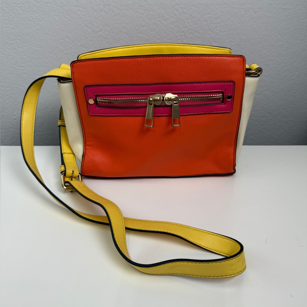 Aldo Multicolor Crossbody Bag - Orange, Yellow, Pink